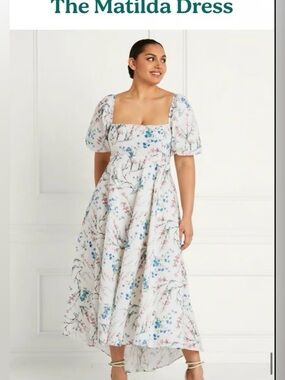 Hill House Matilda Square-Neck Floral Midi Dress